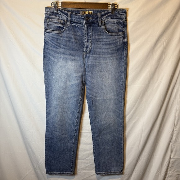 Kut from the Kloth Denim - Kut from the Kloth Rosa Crop Vintage Straight Leg Jeans 8 Button Fly High Rise